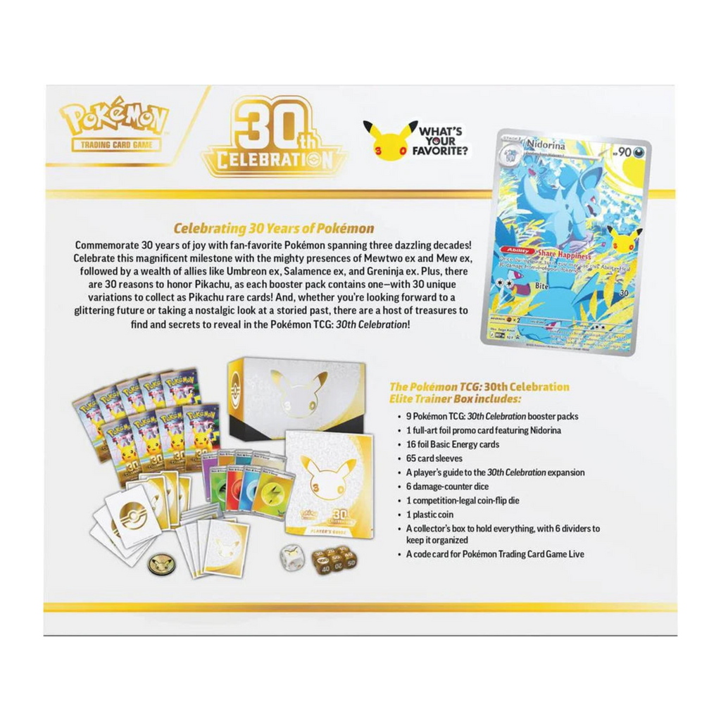 30th Celebration Elite Trainer Box, back and contents