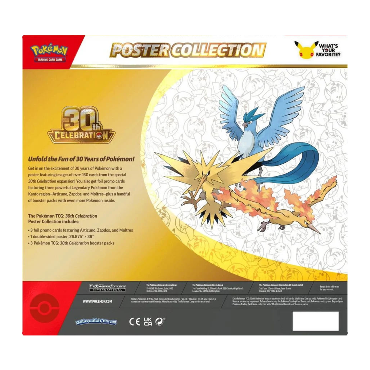 30th Celebration Poster Collection, back of box