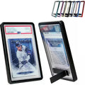 Magnetic metal slab guard with stand, black