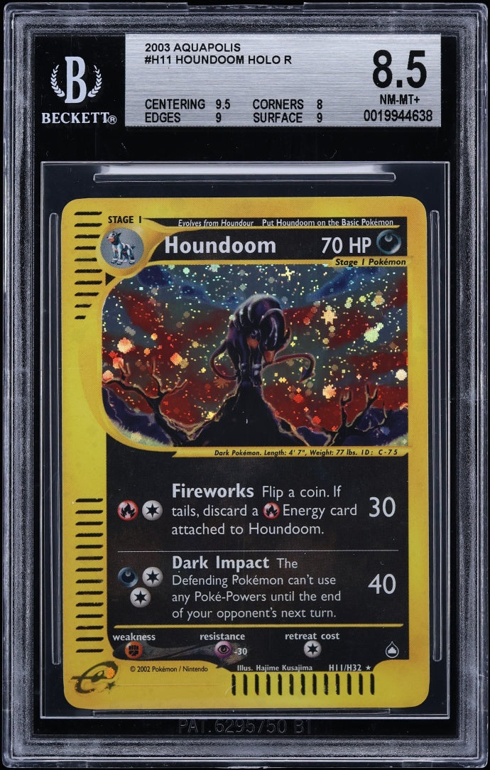 BGS 8.5 Houndoom Holo, front