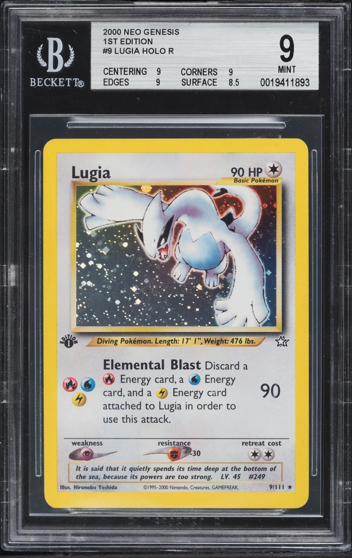 2000 Lugia Holo 1st Edition #9 · Neo Genesis — BGS 9