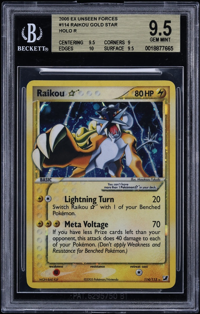 BGS 9.5 Raikou Gold Star, front