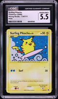 CGC 5.5 Surfing Pikachu Holo, front