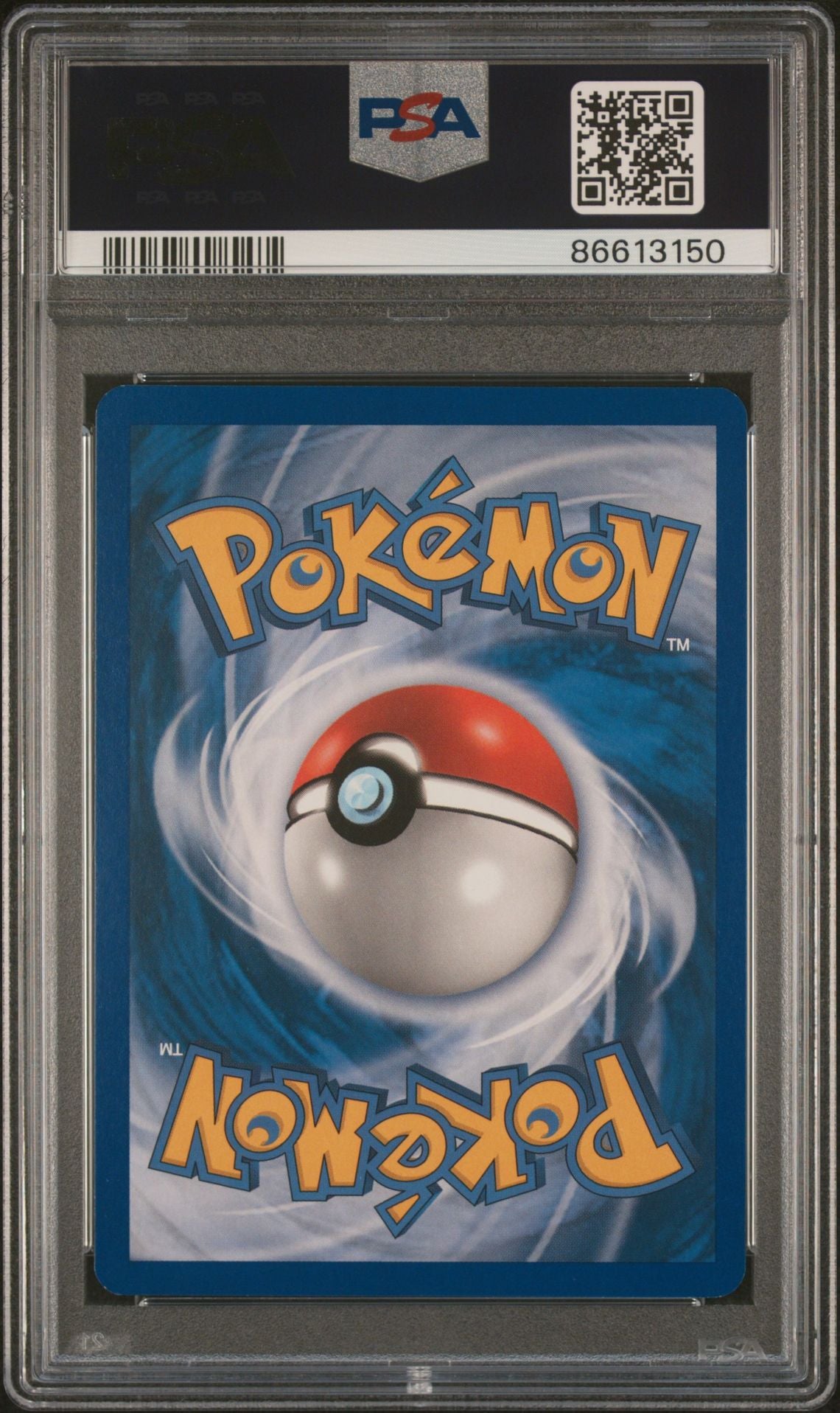 PSA 10 Blaine's Charizard Holo (Corrected Symbol), back of slab with cert 86613150