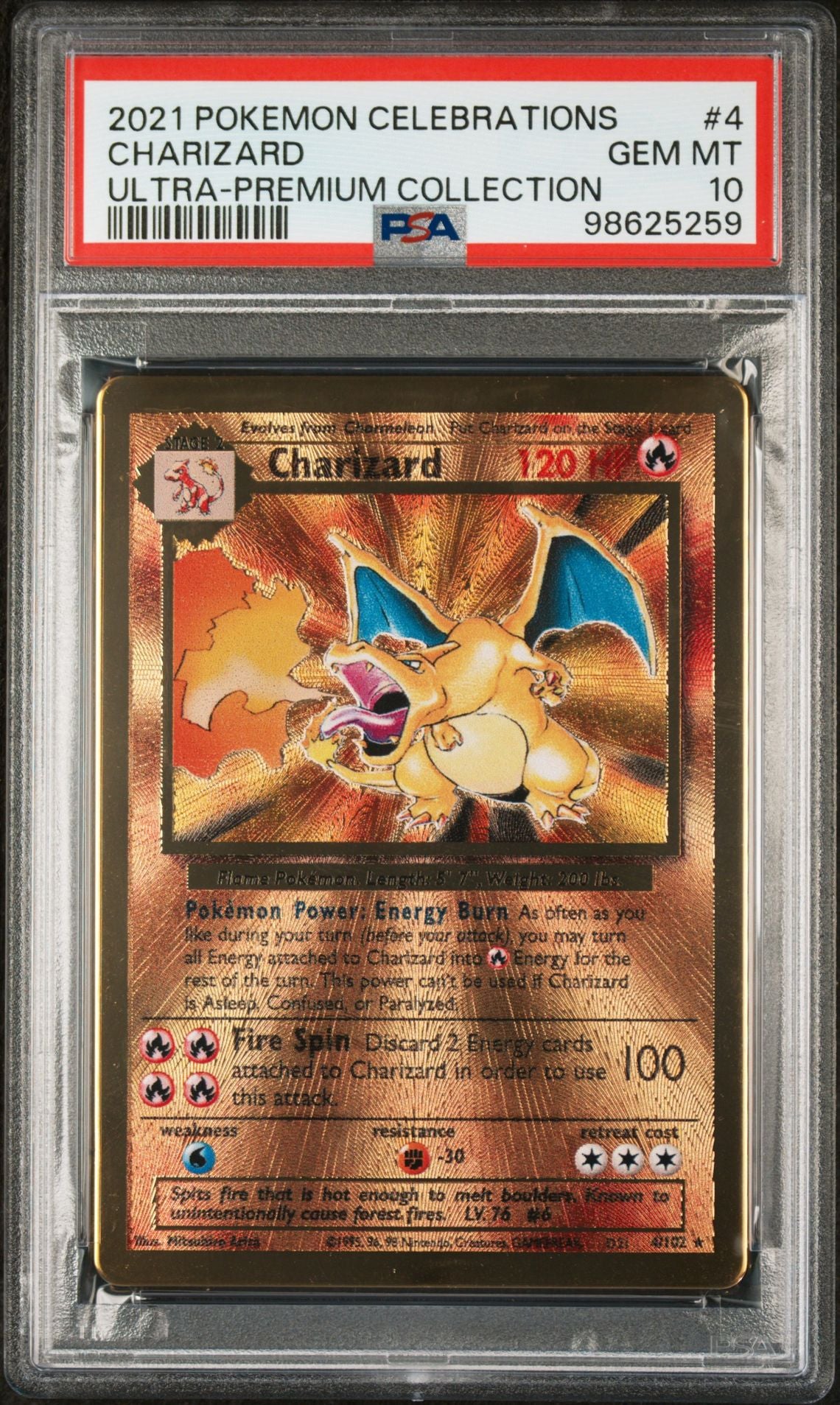 PSA 10 Charizard, front