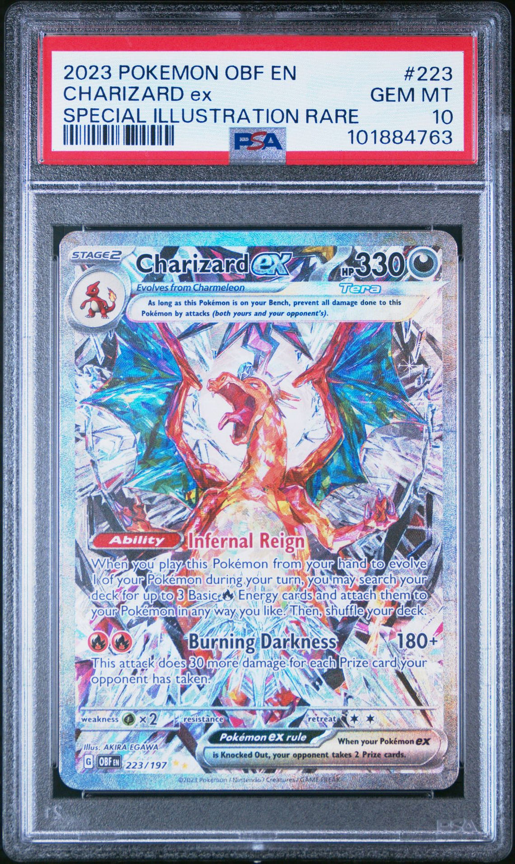 PSA 10 Charizard ex, front