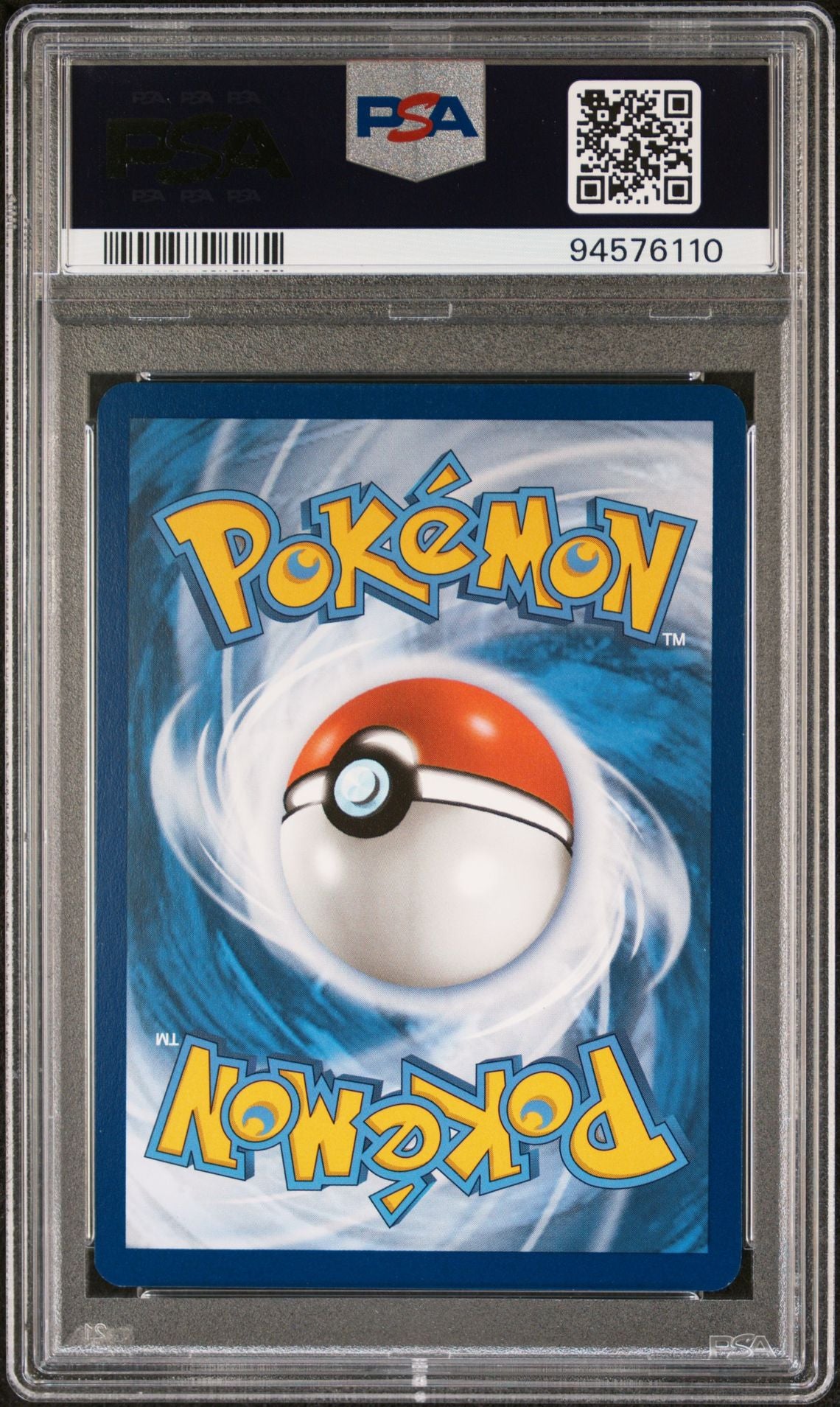 PSA 10 Charizard ex, back of slab with cert 94576110