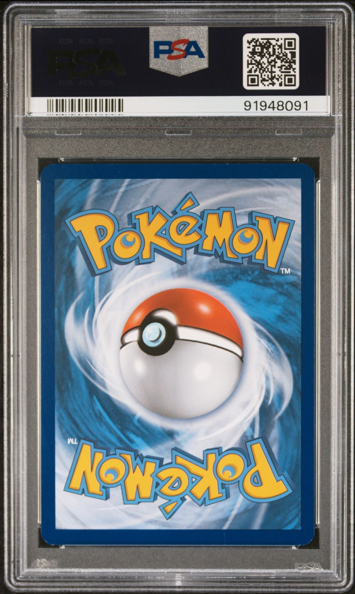 PSA 10 Charizard EX (Full Art), back of slab with cert 91948091