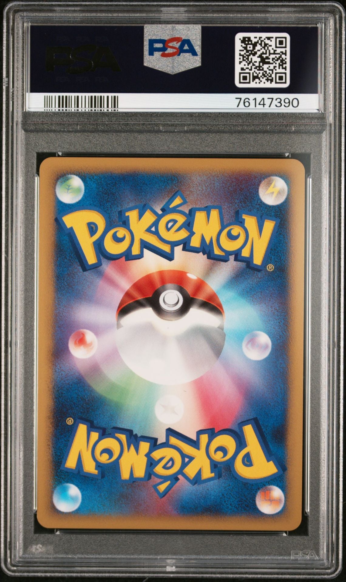 PSA 10 Charizard Holo 1st Edition, back of slab with cert 76147390