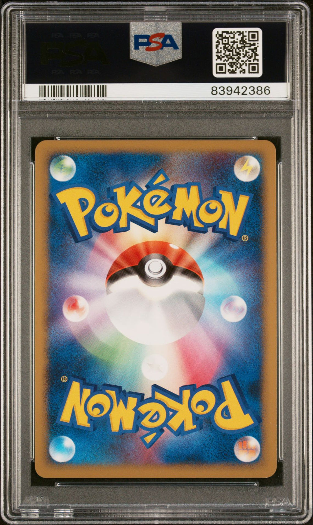 PSA 10 Charizard Holo 1st Edition, back of slab with cert 83942386