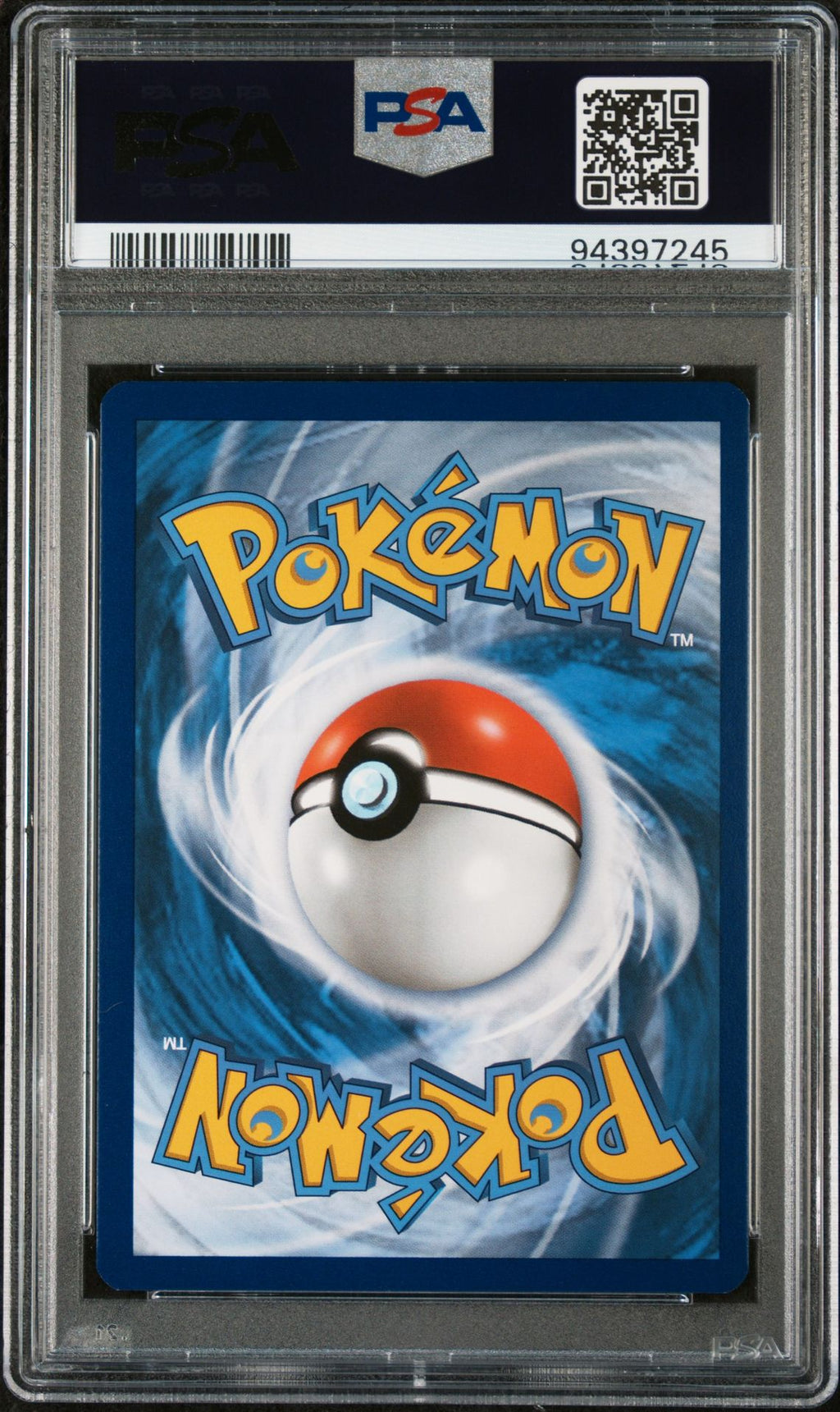 PSA 10 Charizard Holo, back of slab with cert 94397245
