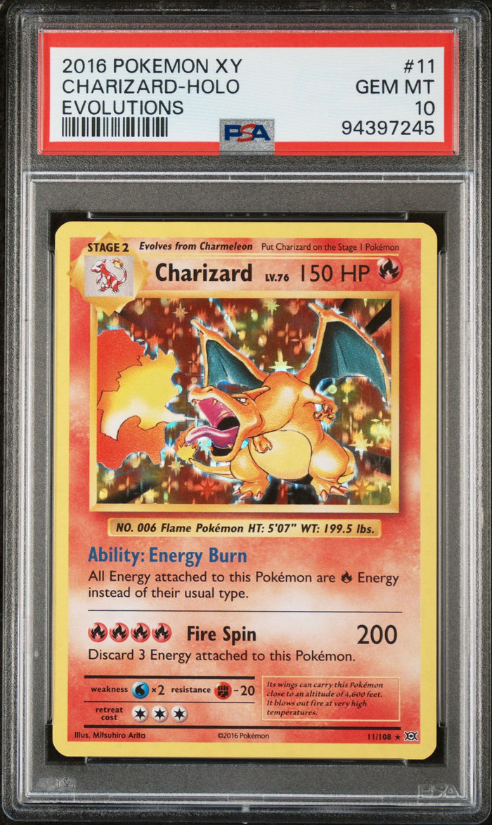 2016 Charizard Holo #11 · Evolutions — PSA 10