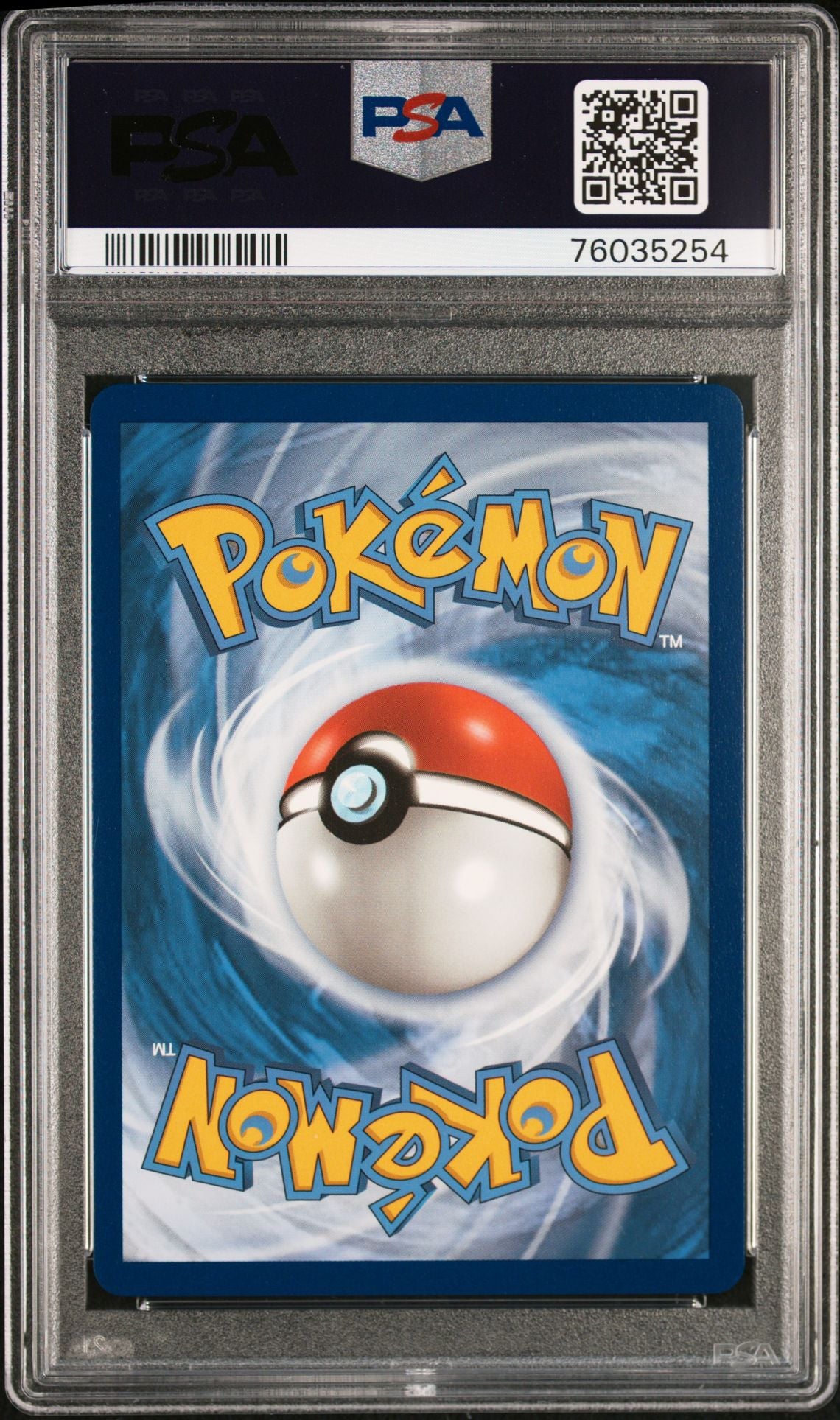 PSA 10 Charizard V (Full Art), back of slab with cert 76035254