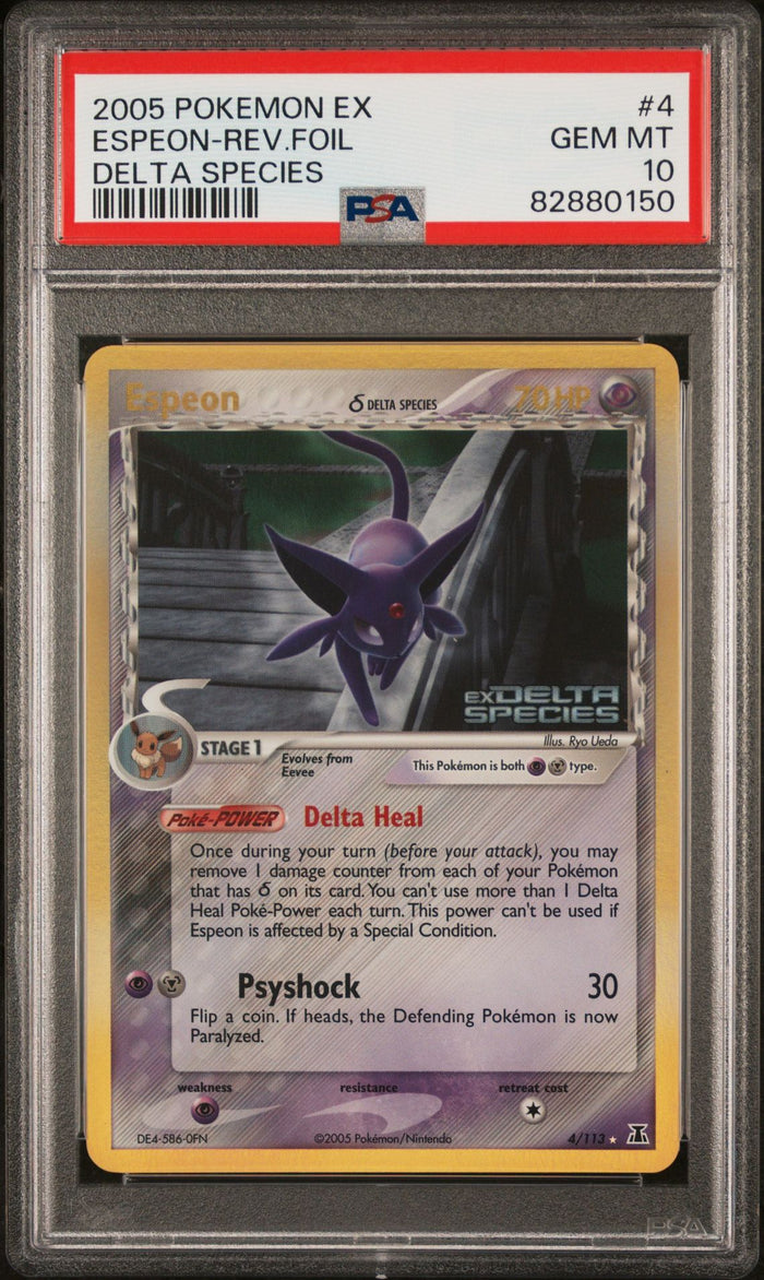 2005 Espeon Reverse Holo #4 · EX Delta Species — PSA 10