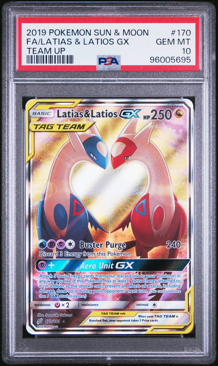 2019 Latias & Latios GX (Full Art) #170 · Team Up — PSA 10