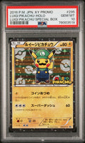 PSA 10 Luigi Pikachu Holo, front