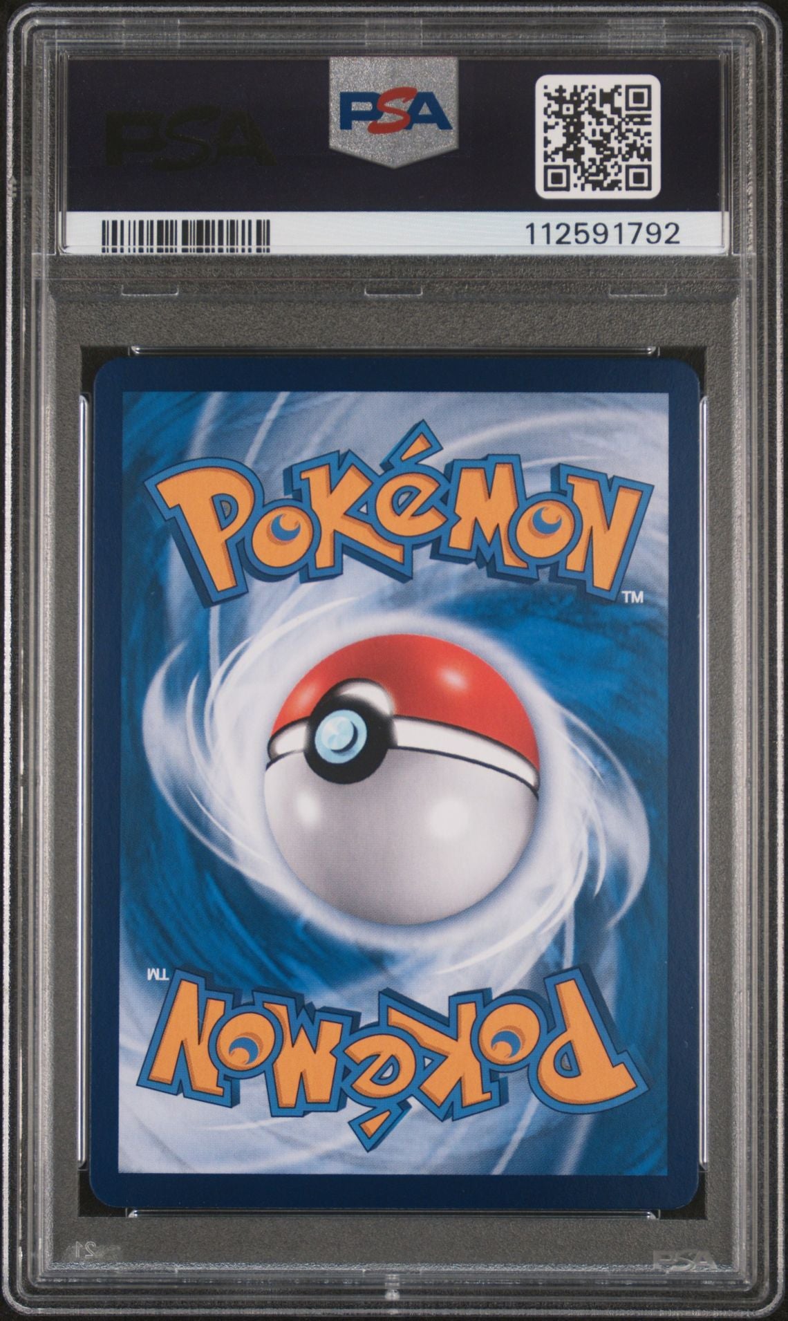 PSA 10 Pikachu, back of slab with cert 112591792