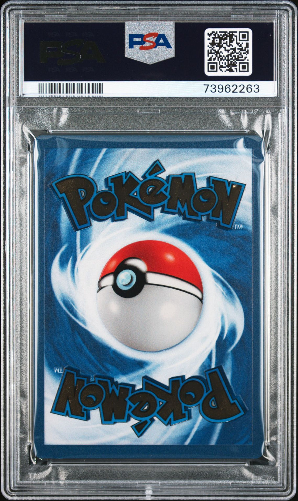 PSA 10 Pikachu, back of slab with cert 73962263