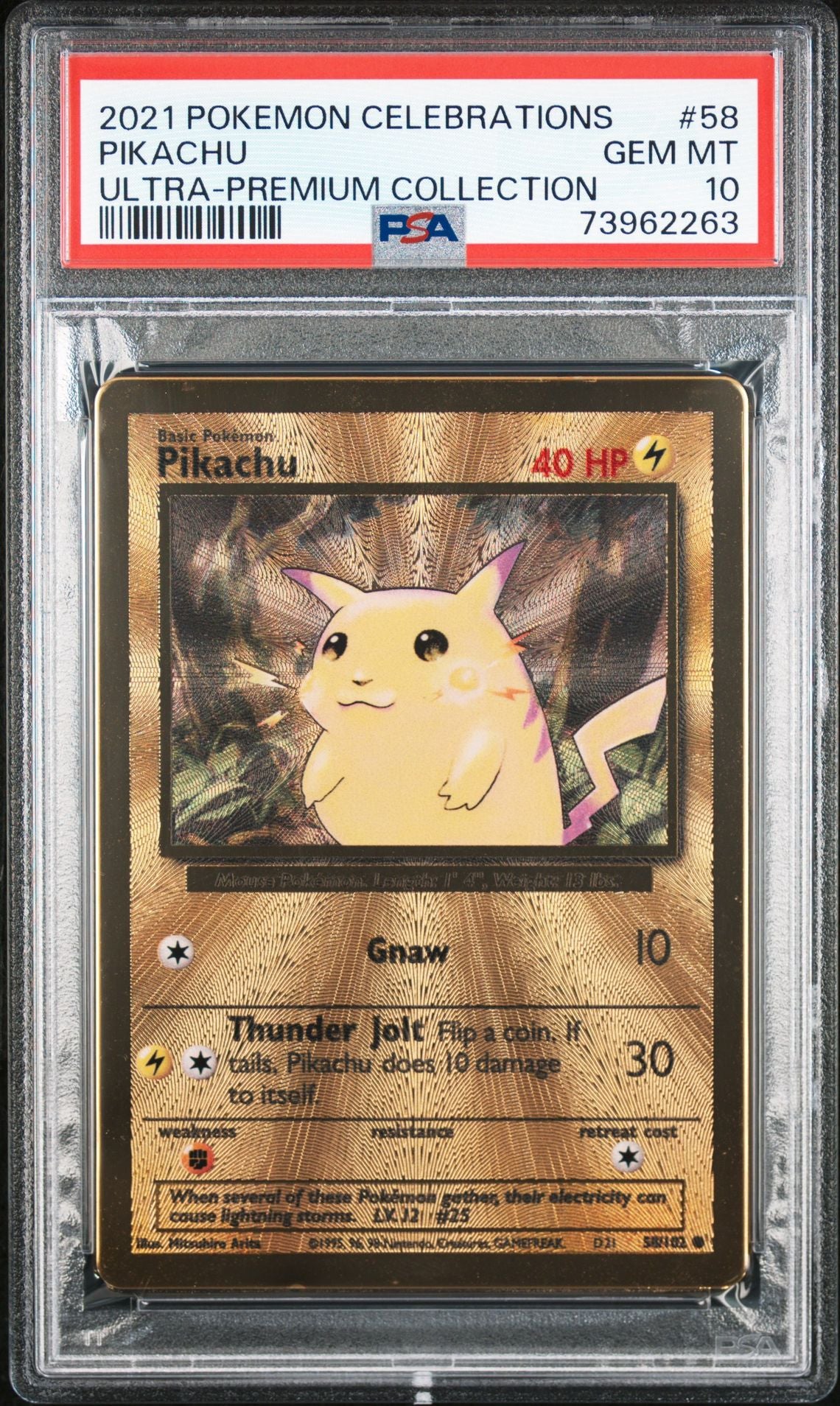 PSA 10 Pikachu, front