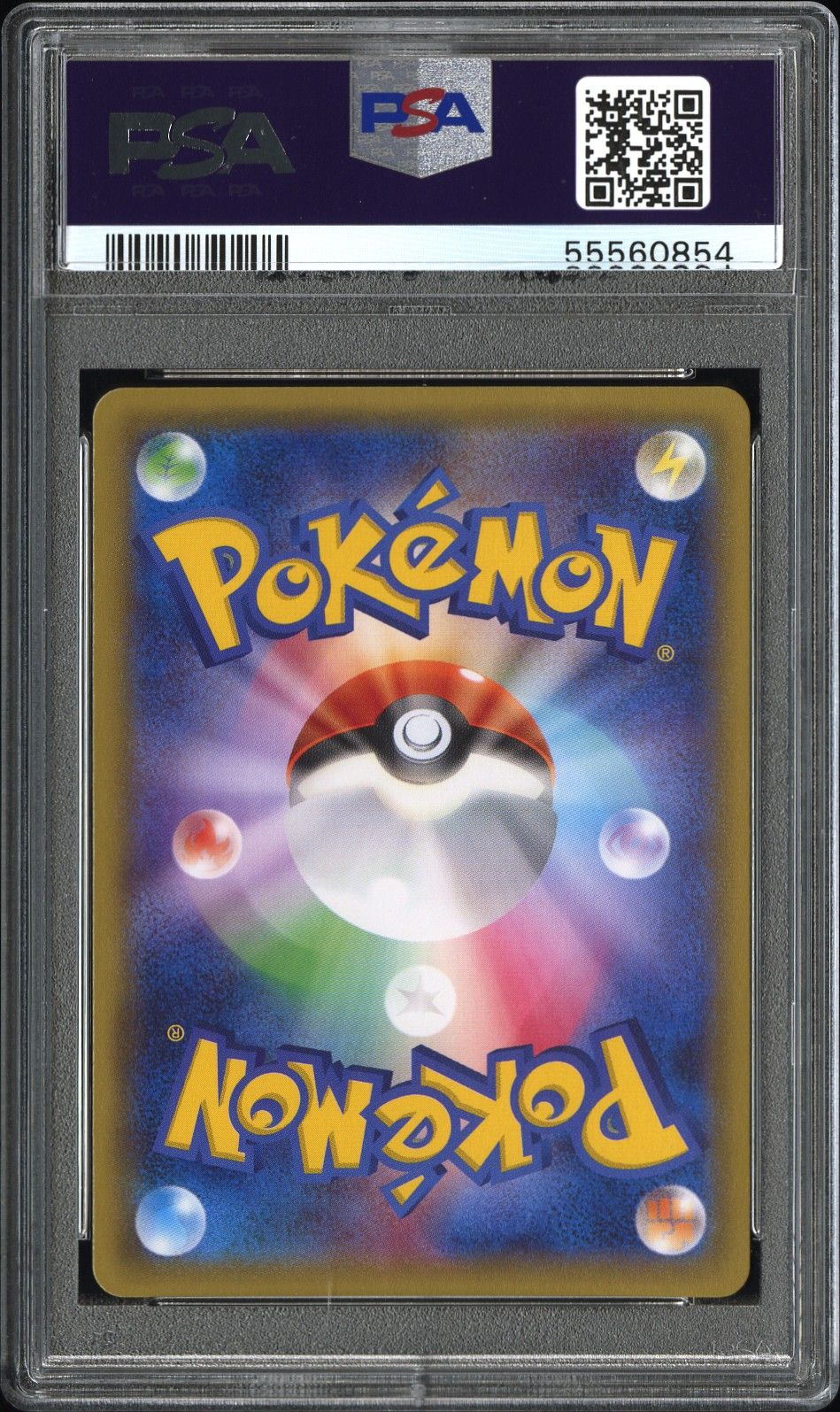 PSA 10 Poncho-Wearing Pikachu Mega Charizard X 207/XY-P, back of slab with cert 55560854