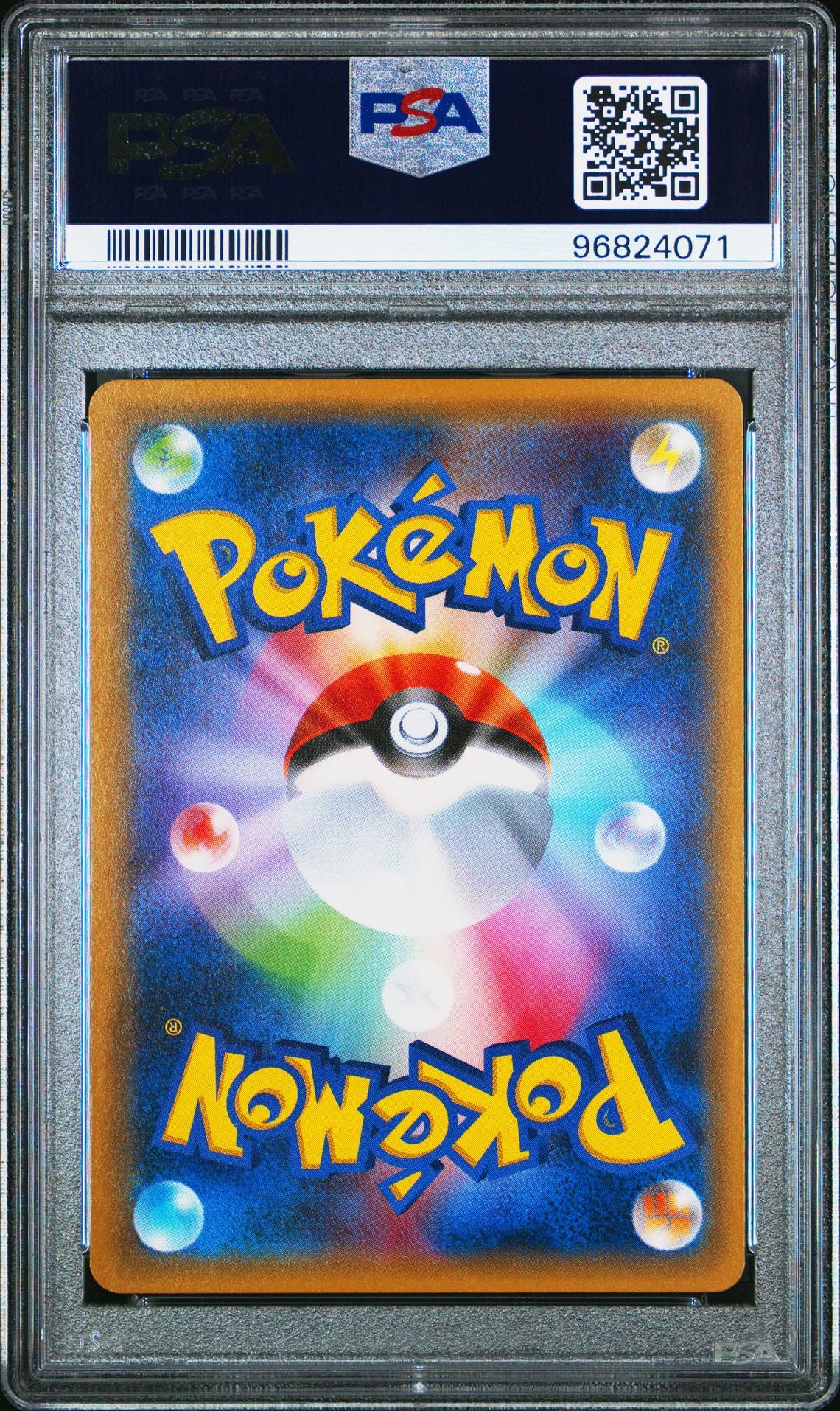 PSA 10 Poncho-wearing Pikachu, back of slab with cert 96824071