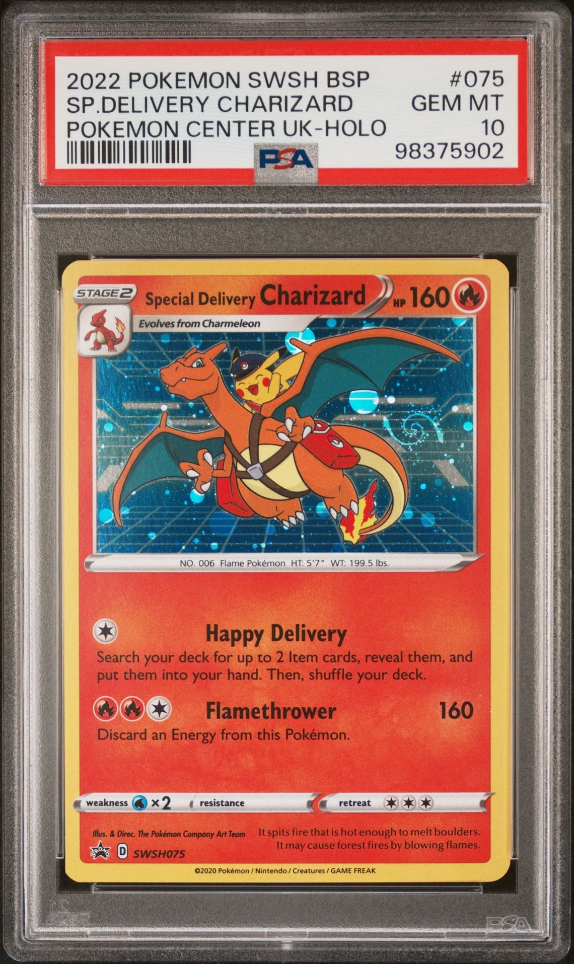 PSA 10 Special Delivery Charizard, front
