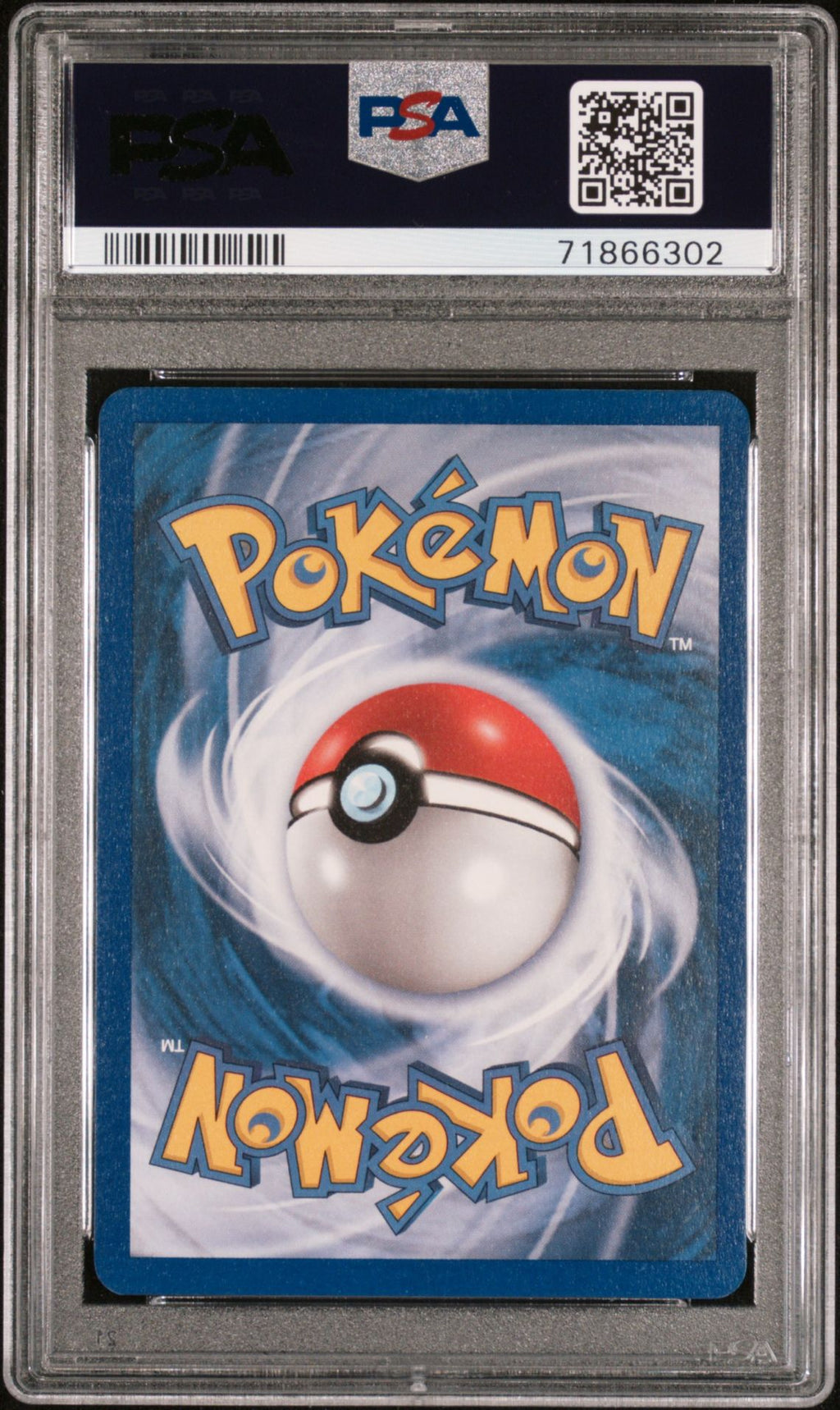 PSA 10 Umbreon Reverse Holo, back of slab with cert 71866302