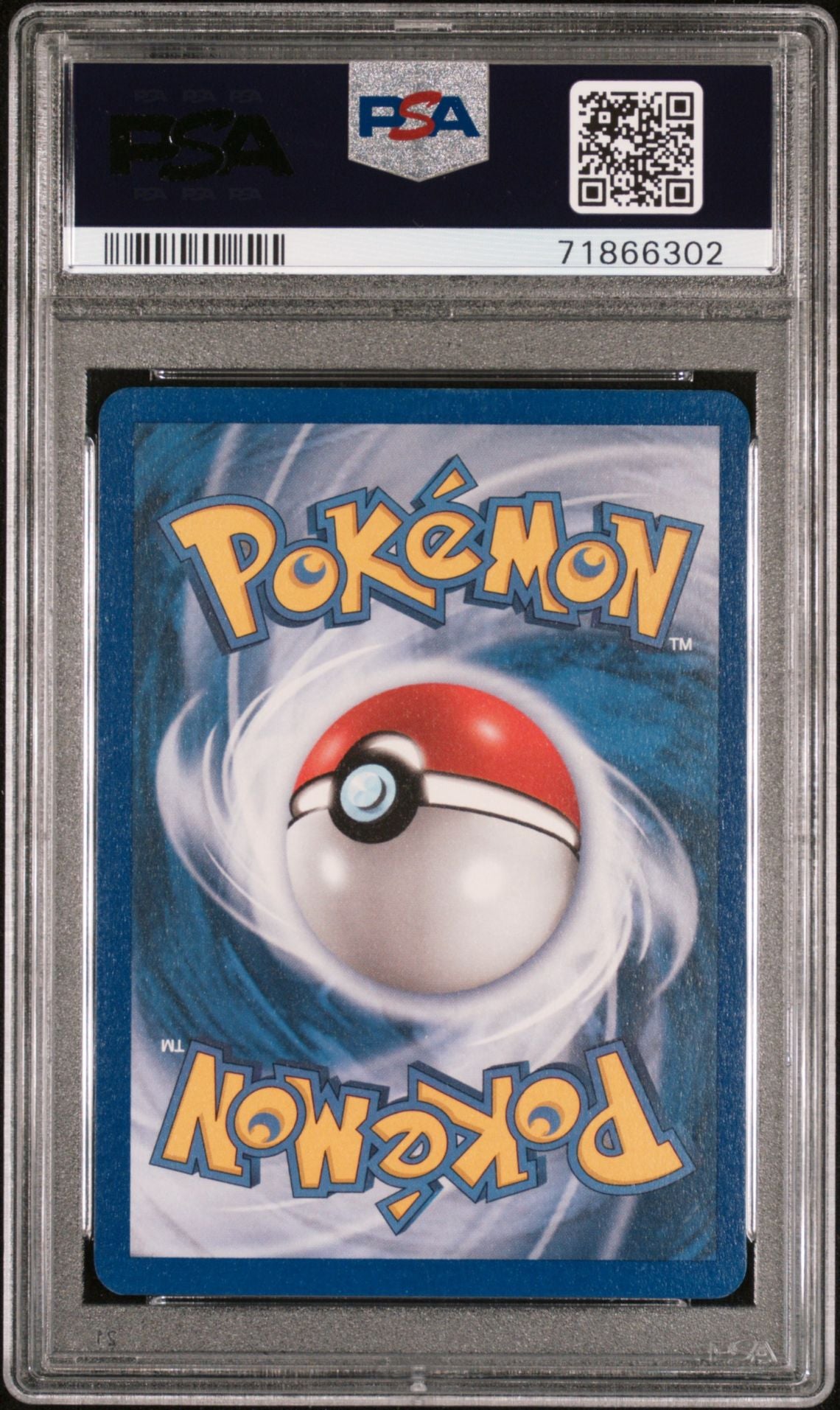 PSA 10 Umbreon Reverse Holo, back of slab with cert 71866302