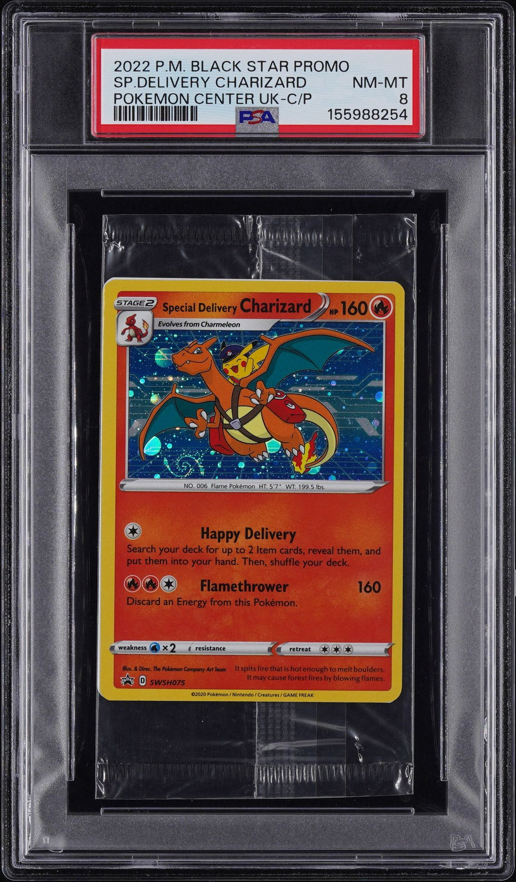 PSA 8 Special Delivery Charizard, front