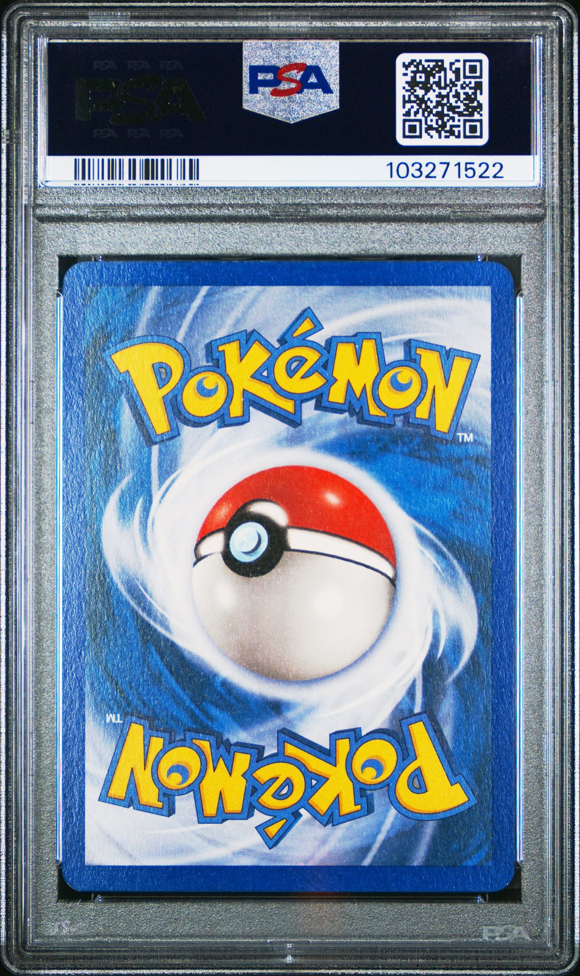 PSA 8 Umbreon Reverse Holo, back of slab with cert 103271522