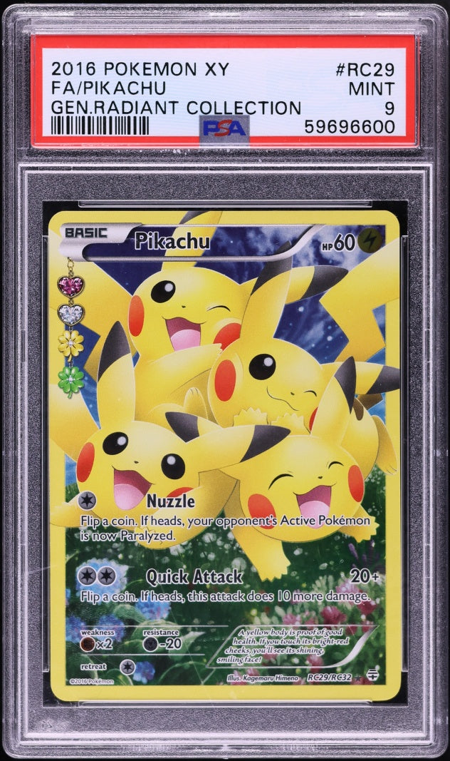 2016 Pikachu (Full Art) #RC29 · Generations Radiant Collection — PSA 9